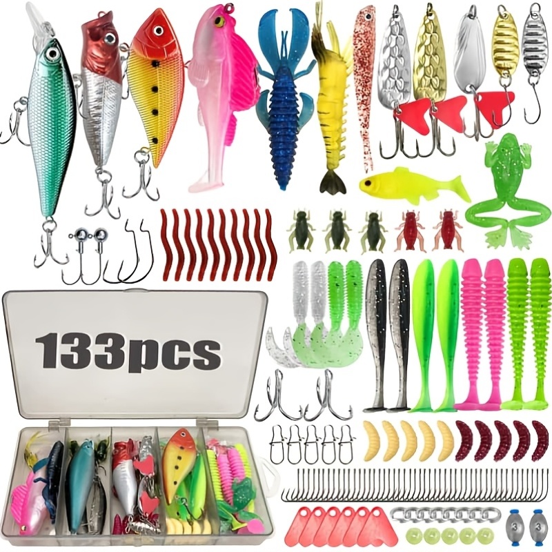 133개 프리미엄 낚시 미끼 세트, 낚시 장비 및 용품 - Fishing Lure Jig 리뷰 및 가격