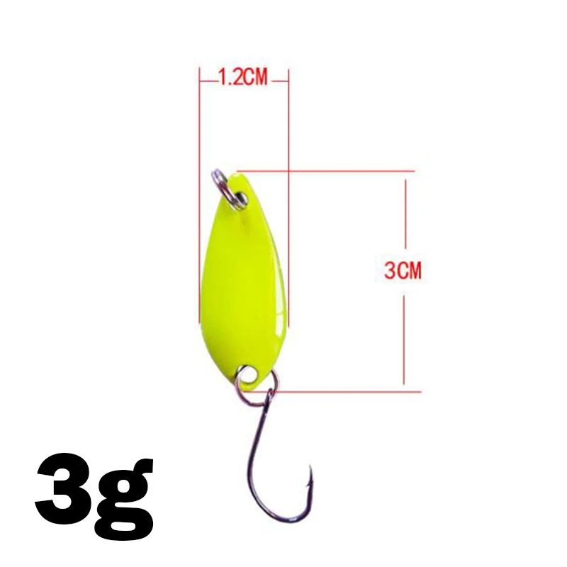 새로운 미니 낚시 미끼 3cm 3g 숟가락 금속 미끼  - Fishing Lure Accessories 리뷰 및 가격