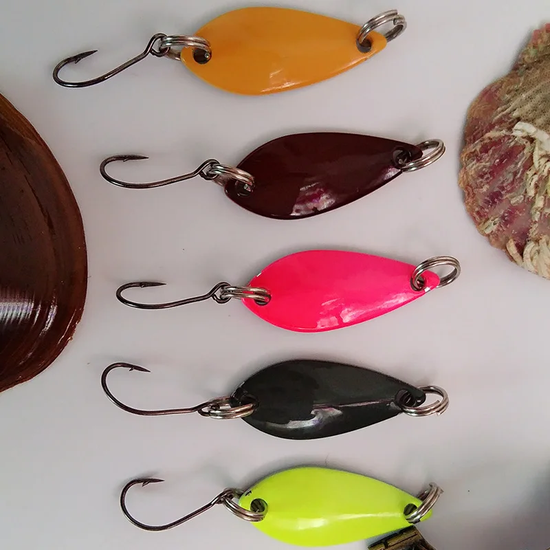 새로운 미니 낚시 미끼 3cm 3g 숟가락 금속 미끼  - Fishing Lure Accessories 리뷰 및 가격