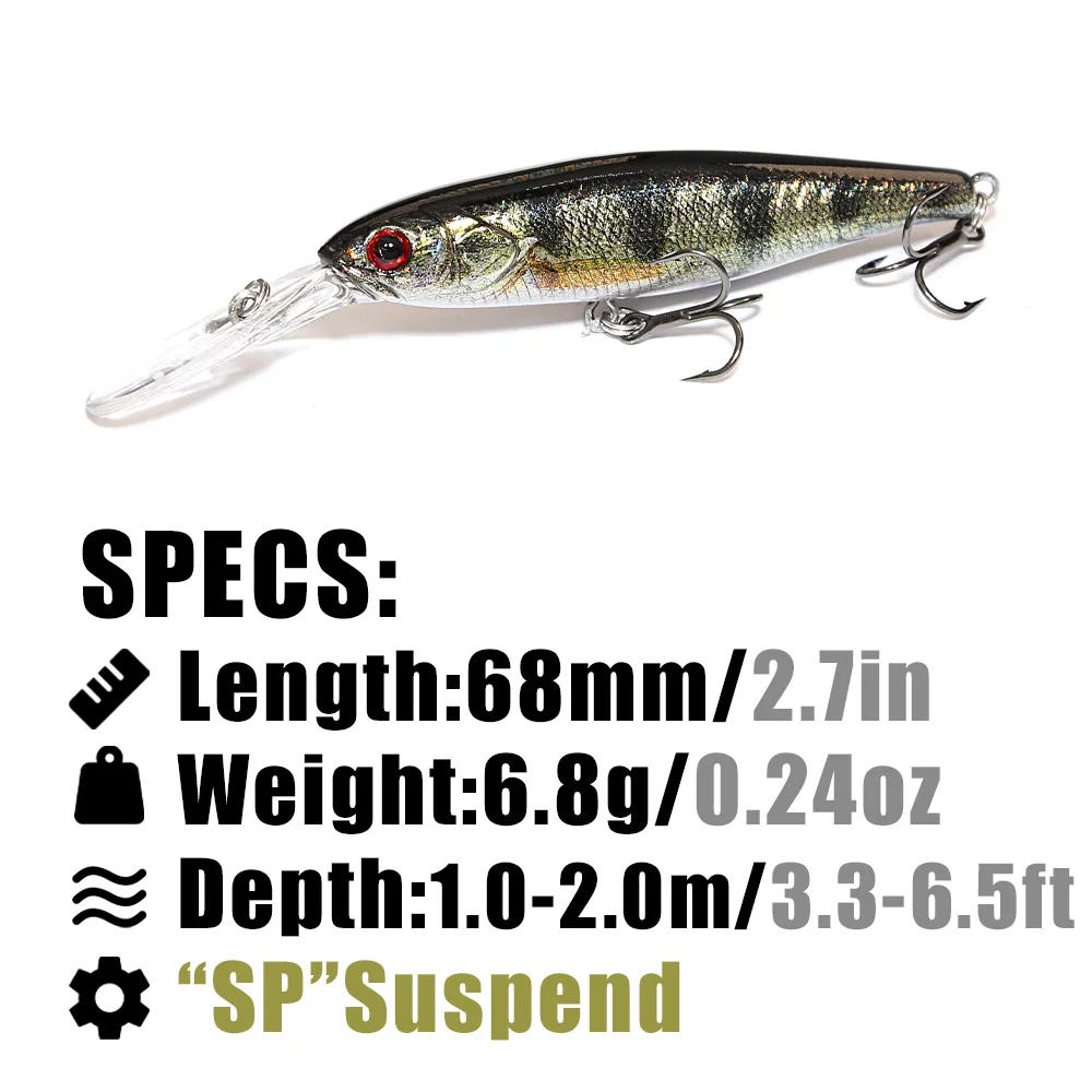 B & U 3D 프린팅 샤드, 미노우 서스펜션 인공 낚 - Fishing Lure Jerkbait 리뷰 및 가격