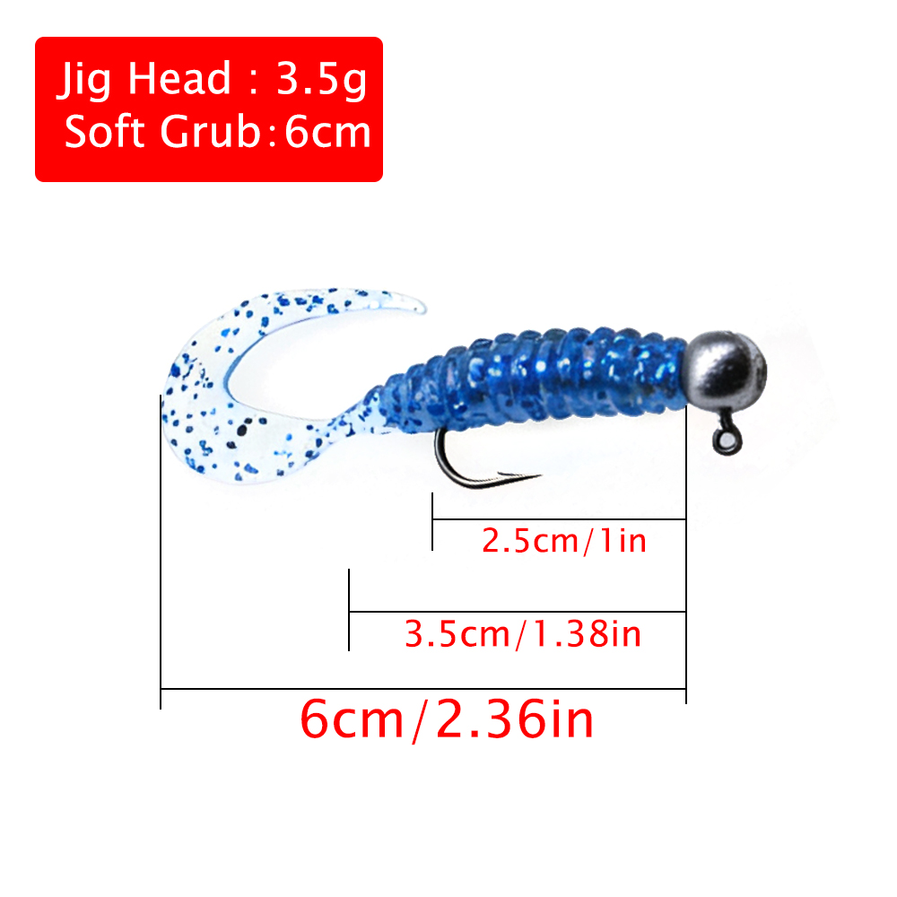 Mr.Lurion 10개/박스 6cm 그럽 3.5g 지 - Fishing Lure Soft Plastic 리뷰 및 가격