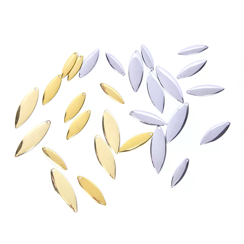 50개 윌로우 스피너 블레이드 매끄러운 마감, DIY  - Fishing Lure Blade Bait 리뷰 및 가격