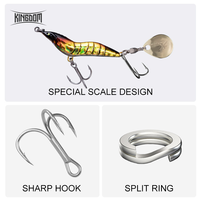 킹덤 새우 낚시 미끼 메탈 블레이드 베이트 스피너 슬로 - Fishing Lure Blade Bait 리뷰 및 가격