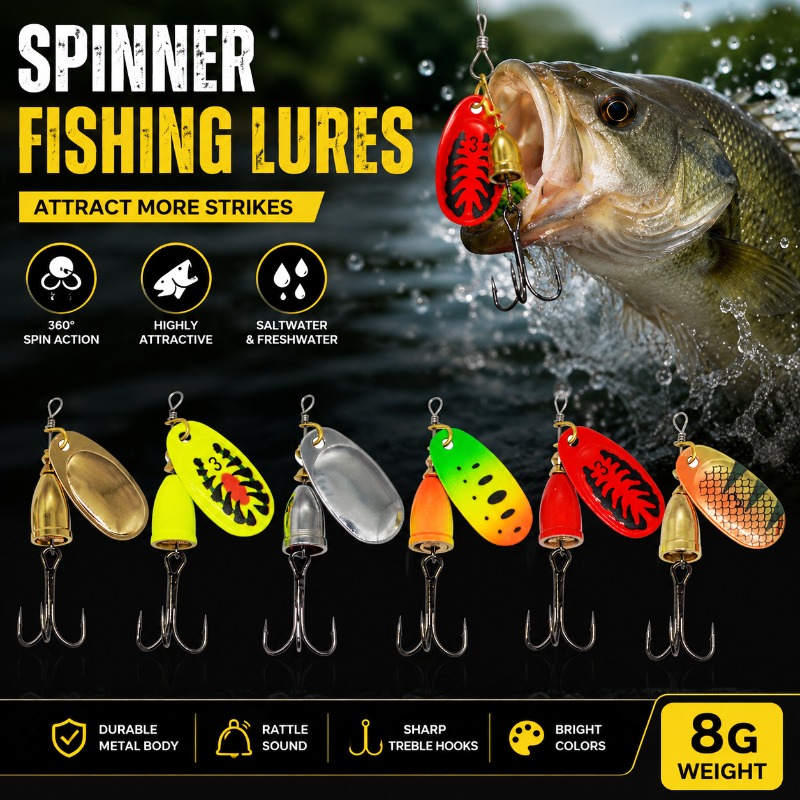 낚시용 스피너 루어 8g 금속 블레이드 회전 미끼 황동 - Fishing Lure Blade Bait 리뷰 및 가격